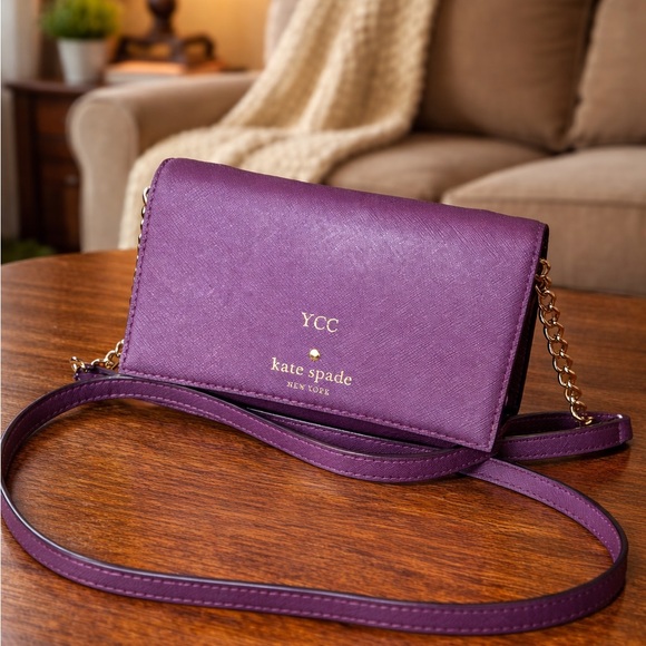 kate spade Handbags - Kate Spade Rich plum Crossbody Bag removable strap